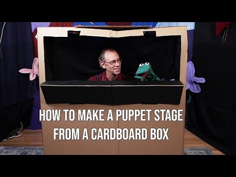 How to Make a Puppet Stage from a U-Haul Grand Wardrobe Cardboard Box!