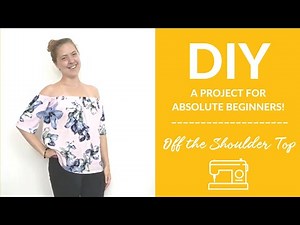 How To Sew Easy Clothes For Beginners - Off The Shoulder Top Tutorial (Pt.3: Neckline and Hem)