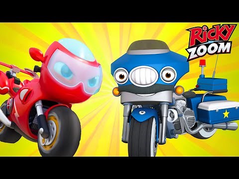 Police Officer Ricky 🚨 Ricky Zoom ⚡Cartoons for Kids | Ultimate Rescue Motorbikes for Kids
