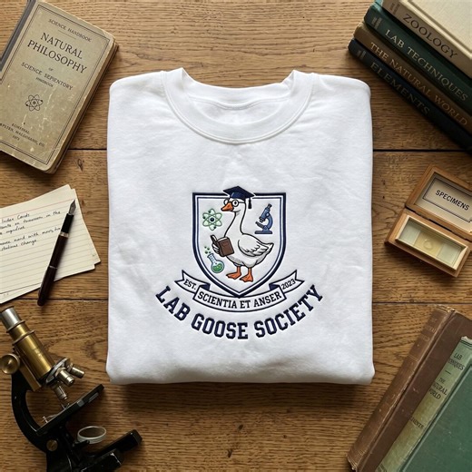 Lab Goose Society Embroidered Hoodie, Academic Science Sweatshirt, Science Professor Gift, Grad Student Hoodie, Phd Science Shirt - Etsy