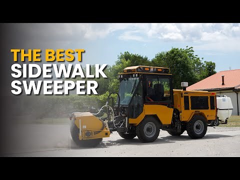 The Best Sidewalk Sweeper: Power Angle Sweeper by Trackless Vehicles