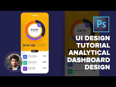 UI UX design tutorial | How to design an app dashboard in Photoshop 2020