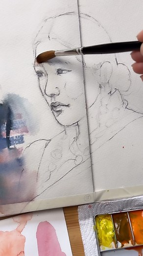 25K views · 32 reactions | Applying watercolor paint - beginnings are always so promising 曆 #watercolourportrait #watercolor_portrait #paintingpeople #youtubeartist #paintdaily #artoftheweek #watercolorbeginner #watercolorartists #acuarelle #akwarela #watercolorgallery #watercolorstudy #instawatercolor #modernwatercolor | Jane-beata | Facebook
