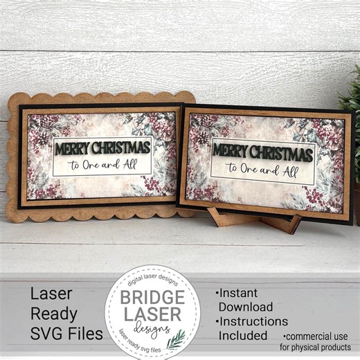 Christmas Laser Cut Files and Printable PNG, Interchangeable Printable PNG Frame Insert, Christmas Sign Laser Cut File, Merry Christmas Sign - Etsy