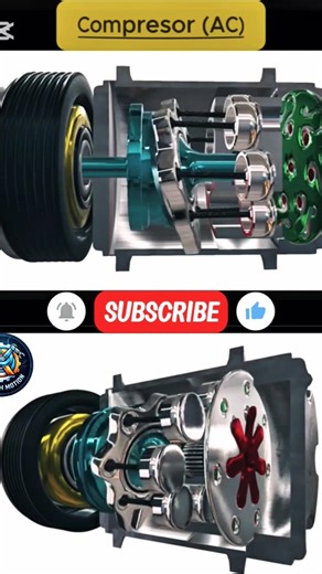 How a Car AC Compressor Works ❄️ | Amazing Engineering Mechanism #usa #innovation #tech #like #edit