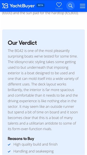 🏆 CONGRATULATIONS to Bluegame Yachts! The Bluegame BG42 has been officially inducted into the YachtBuyer Hall of Fame after being awarded the YB 5 Star Trophy ⭐ at the 2025 Cannes Yachting Festival. This is one of the highest recognitions in production boating, earned through independent, self-funded sea trials and detailed scoring across all six YachtBuyer categories. See every YB 5 Star Trophy winner in the YachtBuyer Hall of Fame: https://www.yachtbuyer.com/en/awards/yb-awards This is why th