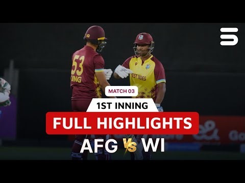 1st Innings Highlights | Afghanistan vs West Indies | 3rd T20I MATCH | ACB | 3213