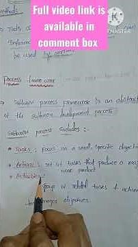 process framework or generic process framework ||software Engineering||jntuh r18|‎@BtechMinds