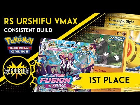1st Place Rapid Strike Urshifu VMAX Deck Without Moltres And Melony (Pokemon TCG)