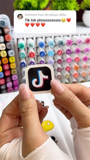 Mini TikTok Sticker DIY 💖 So Satisfying! #art #diy #sticker #craft #drawing #youtubeshorts