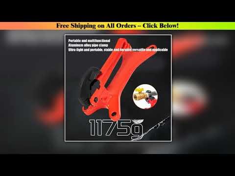 1pc Manuel Pipe Clamps Portable Aluminum Tube Vice Pipeline Support Solid Base Spring Loaded Jawss