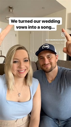 We turned our wedding vows into a song… #wedding #vows #weddingsong #love #couples | October Rose Music