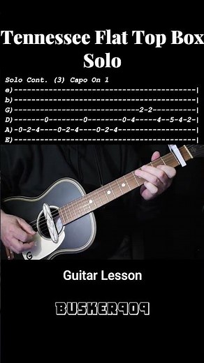 Johnny Cash (Roseanne Cash) Tennessee Flat Top Box Solo Easy Beginner guitar cover/lesson (6)