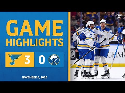 Game Highlights: Blues 3, Sabres 0