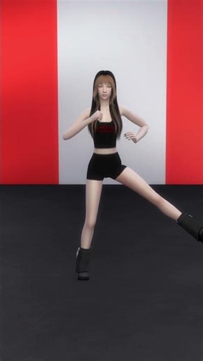 KATSEYE 'Gnarly' TS4 Dance Cover Megan Ver. #kpop #shorts #gnarly #animation #sims4 #dance #viral