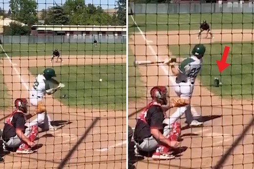 ‘Fowl’ ball hits unlucky pigeon