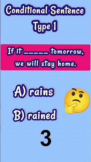 conditional sentence type 1| if-clause | first conditional | #englishgrammarquiz
