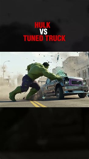 Realistic Crash Test: hulk vs Tuned Truck | Cinematic AI Simulation