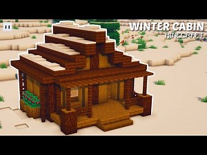 Minecraft : How to Build a Small Winter Cabin | Simple & Easy to Build