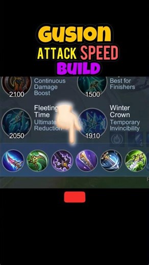 Gusion physical Attack speed build 💀