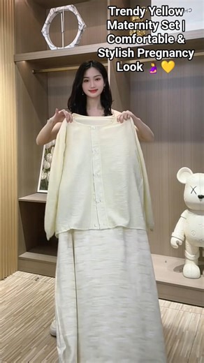 Trendy Yellow Maternity Set | Comfortable & Stylish Pregnancy Look 🤰💛#ytshorts #maxfashion
