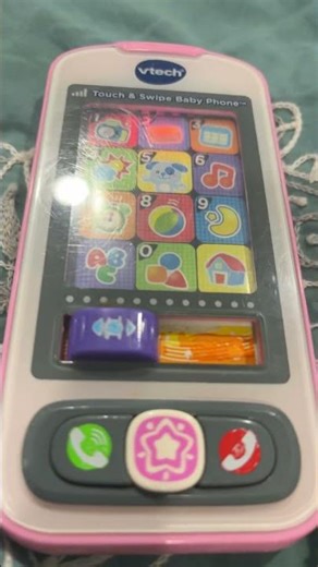 VTech Touch And Swipe Baby Phone Pink Low Battery