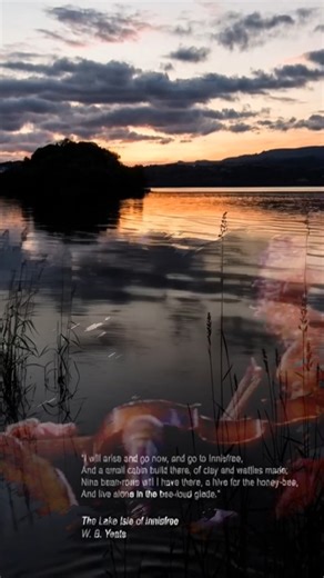 Angelo Branduardi on Instagram: "Ed ecco ora mi alzerò, a Innisfree andrò, là una casa costruirò, d’argilla e canne io la farò: là io avrò nove filari ed un alveare, perché le api facciano miele. E là da solo io vivrò, io vivrò nella radura dove ronzano le api. E là io pace avrò: lentamente, goccia a goccia, viene dai veli del mattino fino a dove il grillo canta; mezzanotte là è un balenio, porpora è mezzogiorno e la sera è un volo di uccelli. Ed ecco ora mi alzerò, perché sempre notte e giorno