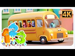 Wheels on the Bus Go Round and Round | Kids Songs & Nursery Rhymes