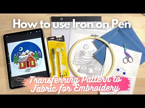 How to use Iron on Pen 🖊 Mistakes and Solutions | Transferring Pattern to Fabric for Embroidery