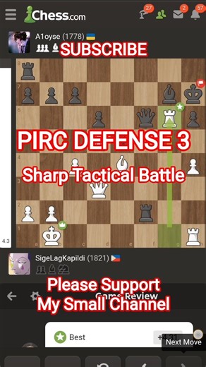 💥 PIRC DEFENSE 3 : Sharp Tactical Battle !!!
