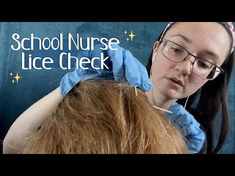 ASMR // School Nurse Gives You a Lice Check 🧤 | Glove Sounds, Hair Parting/Combing, Writing Sounds