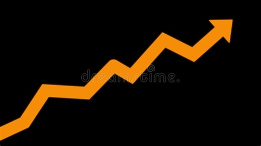 Professional Business Graph and Red Color Line Direction Animation. Arrow Pointing Downward Against Declining Stock Market Graph Stock Footage - Video of declining, diagram: 449481780
