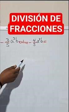 Division of Fractions / Monomials