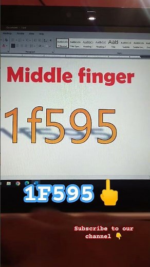 Insert middle finger🖕in MS Word by alt code#trending #trendingshorts #ytshorts #tech #viral #ytshort