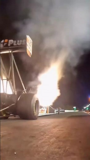 These Nitro Cars Turn Into Fireballs at Night 🤯 #topfuel #funnycars #nitro