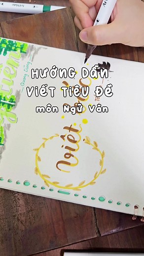 Trang Trí Tiêu Đề và Phân Tích Văn Học | Vietnamese Calligraphy Stationery