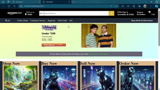 How To Make Website Like Amazon Using HTML And CSS