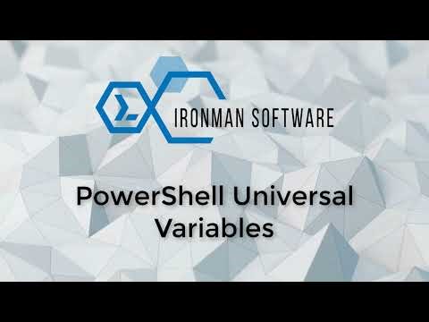 PowerShell Universal Variables