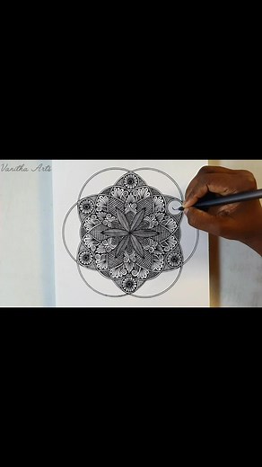 Geometric Mandala Art for Beginners Part 28 | Vanitha Gangadharan