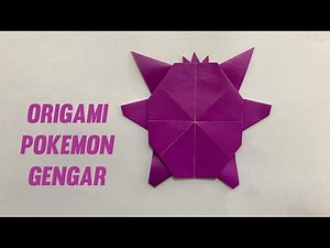 Learn how to make an Origami Pokemon Gengar step by step