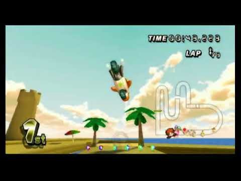 Mario Kart Wii Retro Rewind: Daisy races in Sandcastle Park