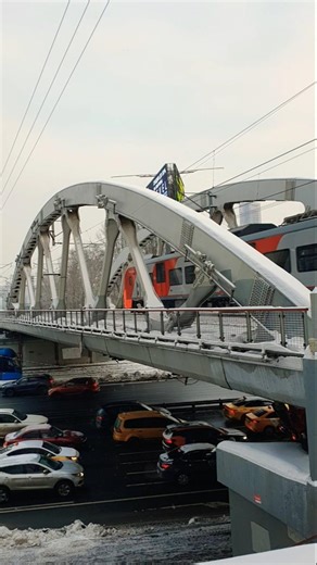 Warsaw overpass. Moscow Central Circle (MCC)