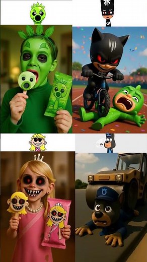 Peashooter X PJ Mask Gekko X Sheriff Labrador X Lola Loud Phase 4 UNBOXING,Eating IceCream Challenge