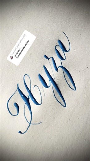 Copperplate calligraphy, tutorial: how I write your name #hyza