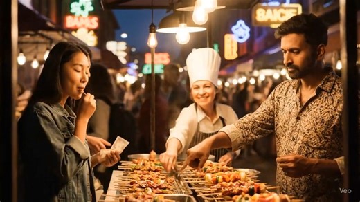"Amazing Food at the Night Market! 🍕🌙" #StreetFood #FoodAdventure #NightMarket #Foodie #Travel | Viral Page