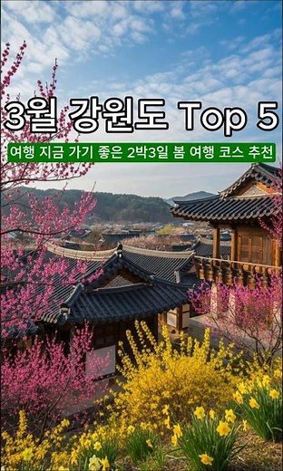 Recommended 3-Day, 2-Night Spring Trip Itinerary for Gangwon-do in March, Perfect for Now