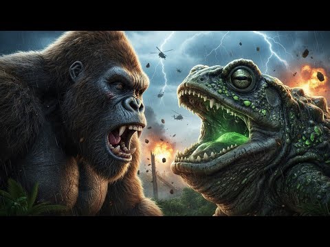 King Kong vs Titan Toxic Toad 🐸 Ultimate Jungle Battle | Epic Monster Movie 4K