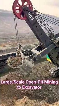 Large-Scale Open-Pit Mining to Excavator and load earth or minerals into rail cars.#youtubeshorts