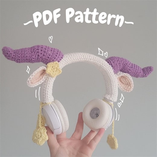 Crochet Pattern for a Helmet Cover With Horns | Cute Demon Crochet Accessory | Helmet and Earphone Decoration | Easy PDF Pattern - Etsy UK