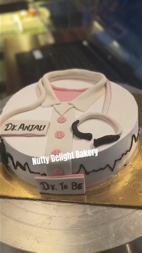Doctor Theme Truffle Cake | White Coat Design | Custom Celebration Cake #DoctorThemeCake #DoctorToBe